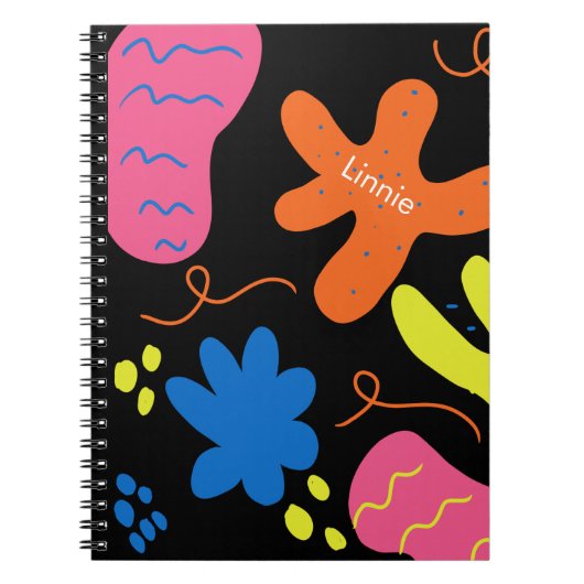 Blobs Doodle Science Labrador Chemie Name Notebook Notizblock (Vorderseite)