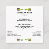 Blobs Farbe für Berufliches Maler und 4 Fotos Quadratische Visitenkarte (Rückseite)