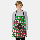 Blobs Green Brown Minimal Muster Schürze (Getragen)