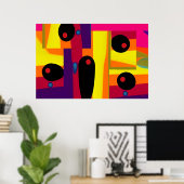 Blobula Ken Gage Abstrakt Surrealismus Poster (Heimbüro)