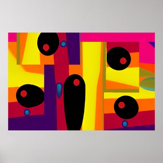 Blobula Ken Gage Abstrakt Surrealismus Poster (Vorne)