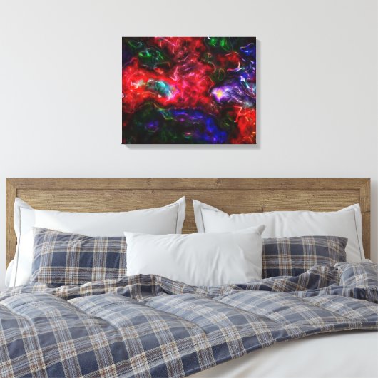 Blobular Rainbow Leinwanddruck (Insitu (Schlafzimmer))