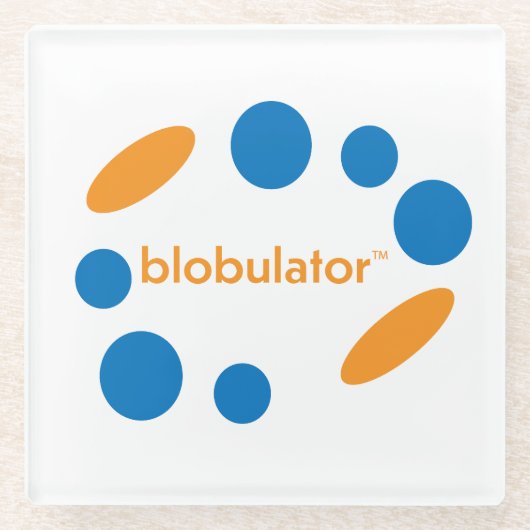 Blobulator-Achterbahn Glasuntersetzer (Vorderseite)