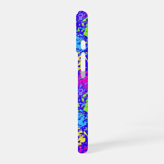 Blobules Under Glass iPhone 16 Hülle (Linke Seite)