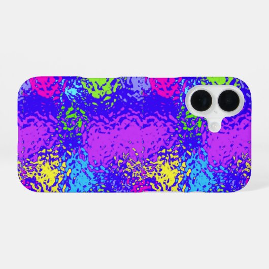 Blobules Under Glass iPhone 16 Hülle (Rückseite (Horizontal))