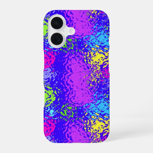 Blobules Under Glass iPhone 16 Hülle (Rückseite)