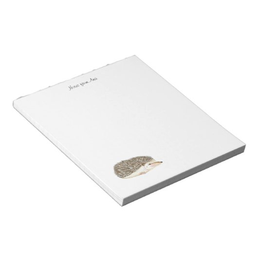 Bloc De Notas Igel Notizblock, Aquarellhedgeho Notizblock (angewinkelt)