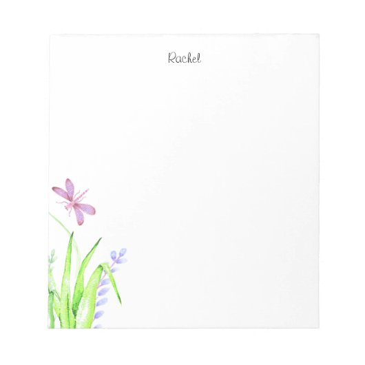 Bloc De Notas Personalisiertes Libellennotepad Notizblock (Vorderseite)