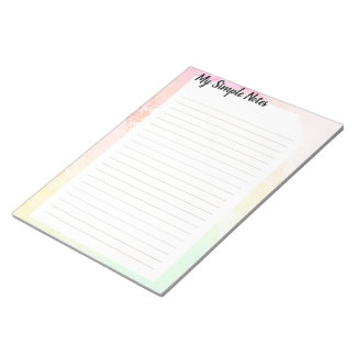 Bloc-note Aquarelle Pastel My Simples Notes Notizblock