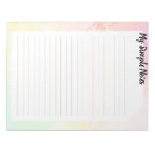 Bloc-note Aquarelle Pastel My Simples Notes Notizblock (Vorderseite)