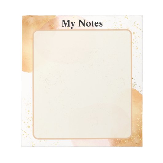 Bloc-Note Aquarelle Rose Beige Bloc-Note Meine Anm Notizblock (Vorderseite)