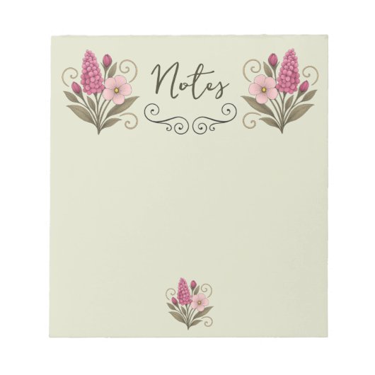 Bloc-notes Delicate Flower Notepad Notizblock (Vorderseite)