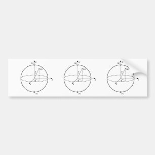Bloch Bereich   Quantum biss (Qubit) Physik/Mathe Autoaufkleber