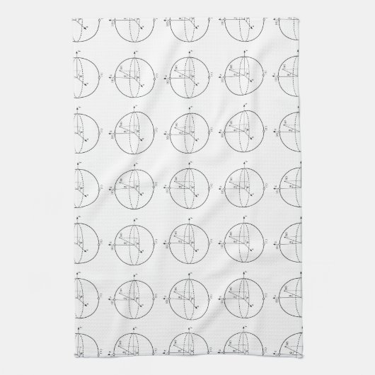 Bloch Bereich | Quantum biss (Qubit) Physik/Mathe Geschirrtuch (Vertikal)