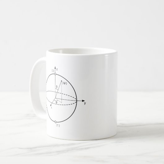 Bloch Bereich | Quantum biss (Qubit) Physik/Mathe Kaffeetasse (Vorderseite Links)