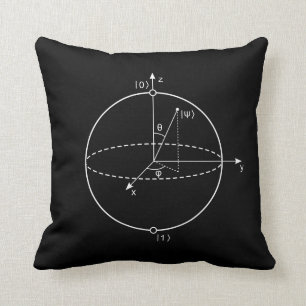 Bloch Bereich   Quantum biss (Qubit) Physik/Mathe Kissen