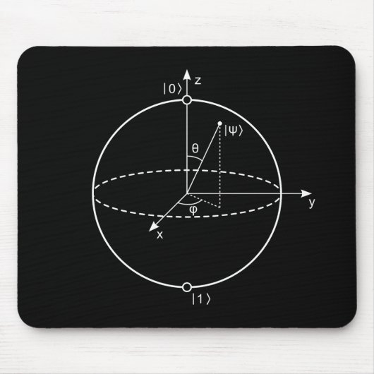 Bloch Bereich | Quantum biss (Qubit) Physik/Mathe Mousepad (Vorne)