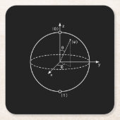 Bloch Bereich | Quantum biss (Qubit) Physik/Mathe Rechteckiger Pappuntersetzer (Vorderseite)