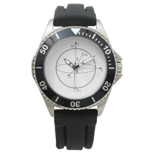 Bloch Sphere   Quantenbit (Qubit) Physik / Mathema Armbanduhr