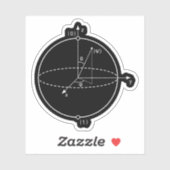 Bloch Sphere | Quantenbit (Qubit) Physik / Mathema Aufkleber (Blatt)