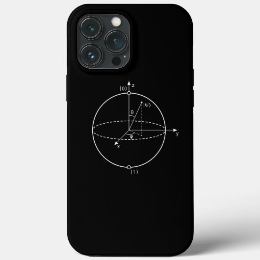 Bloch Sphere | Quantenbit (Qubit) Physik / Mathema Case-Mate iPhone Hülle (Rückseite)