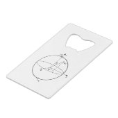 Bloch Sphere | Quantenbit (Qubit) Physik / Mathema Kreditkartenflaschenöffner (Rückseite Schrägansicht)