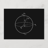 Bloch Sphere | Quantenbit (Qubit) Physik / Mathema Postkarte (Vorderseite)