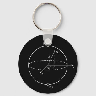 Bloch Sphere   Quantenbit (Qubit) Physik / Mathema Schlüsselanhänger