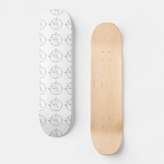 Bloch Sphere | Quantenbit (Qubit) Physik / Mathema Skateboard (Vorderseite)