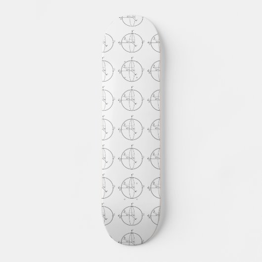 Bloch Sphere | Quantenbit (Qubit) Physik / Mathema Skateboard (Vorderseite)