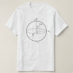 Bloch Sphere   Quantenbit (Qubit) Physik / Mathema T-Shirt