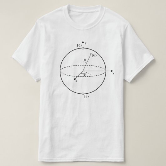 Bloch Sphere | Quantenbit (Qubit) Physik / Mathema T-Shirt (Design vorne)