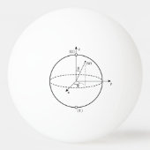 Bloch Sphere | Quantenbit (Qubit) Physik / Mathema Tischtennisball (Vorderseite)