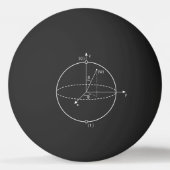 Bloch Sphere | Quantenbit (Qubit) Physik / Mathema Tischtennisball (Rückseite)