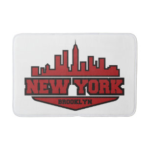 Block-Art-Skript Brooklyns New York Badematte