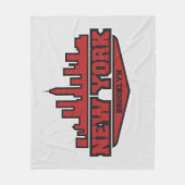 Block-Art-Skript Brooklyns New York | Fleecedecke (Vorderseite)