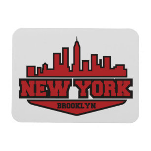 Block-Art-Skript Brooklyns New York Magnet