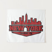 Block-Art-Skript Brooklyns New York | Wandteppich (Vorderseite (Horizontal))