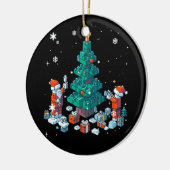 Block Brick Gebäude Abbildung Frohe Weihnachts Ma Keramik Ornament (Links)