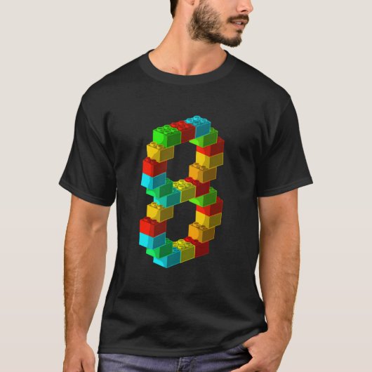 Block Building 8Th 8 T-Shirt (Vorderseite)