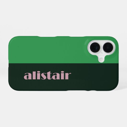 Block Colours With Personalization iPhone 16 Hülle (Rückseite (Horizontal))