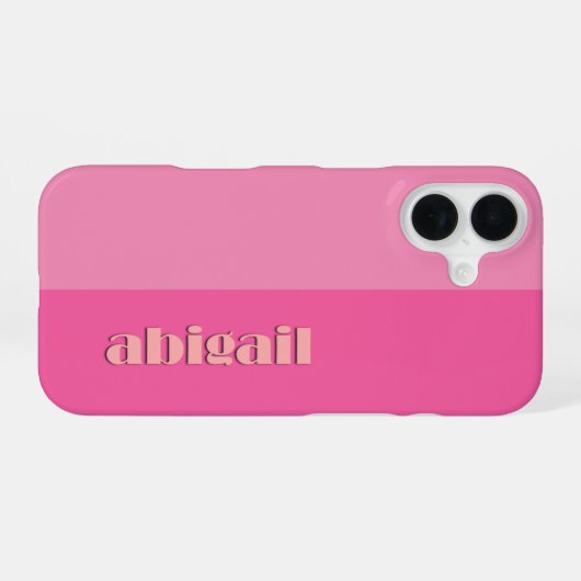 Block Colours With Personalization iPhone 16 Hülle (Rückseite (Horizontal))