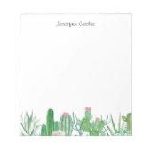 Block De Notas Notepad Kaktus in Aquarellfarbe Notizblock (Vorderseite)