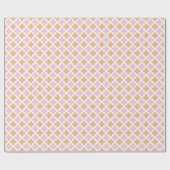 Block Diamond Clover in Pink and Orange Geschenkpapier (Flach)