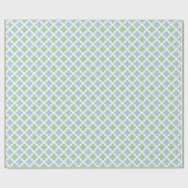 Block Diamond Clover in Slate and Green Geschenkpapier (Flach)