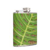 Block-Druck-Palme auf Weidenhintergrund Flachmann (Rechts)