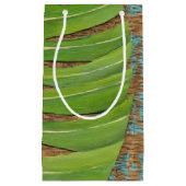 Block-Druck-Palme auf Weidenhintergrund Kleine Geschenktüte (Vorderseite)