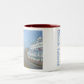Block-Insel-Becher, der alten Hafen betritt Zweifarbige Tasse (Mittel)