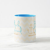 Block-Insel-Geschenk Tasse (Zentrum)