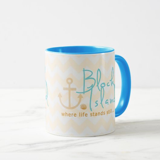 Block-Insel-Geschenk Tasse (VorderseiteRechts)